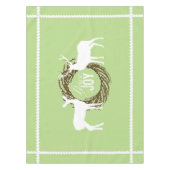 Deer Light Green Peace Joy Wreath Nappe (Devant)