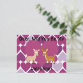 Deer Love Feestdagenkaart (Staand voorkant)