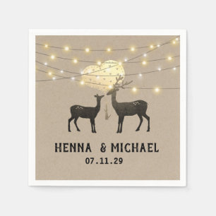 Deer Love Woodland Deer Wedding Custom Servet