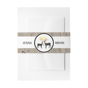 Deer Love Woodland Deer Wedding Custom Uitnodigingen Wikkel
