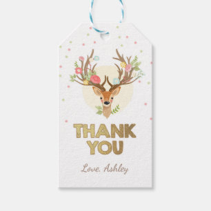 Deer merci de vous accorder une étiquette cadeau W