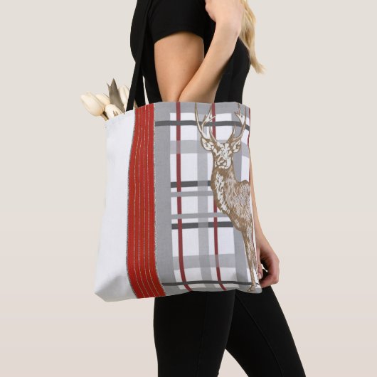 Deer Merry Kerstmis Canvas tassen (Dichtbij)