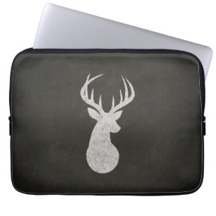 Deer met Antlers Chalk Drawing Laptop Sleeve