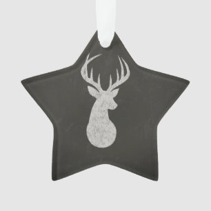 Deer met Antlers Chalk Drawing Ornament