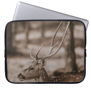 DEER MET ANTLERS LAPTOP SLEEVE