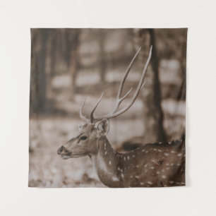 DEER MET ANTLERS WANDKLEED