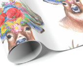 Deer met bloemen cadeaupapier (Rol Hoek)