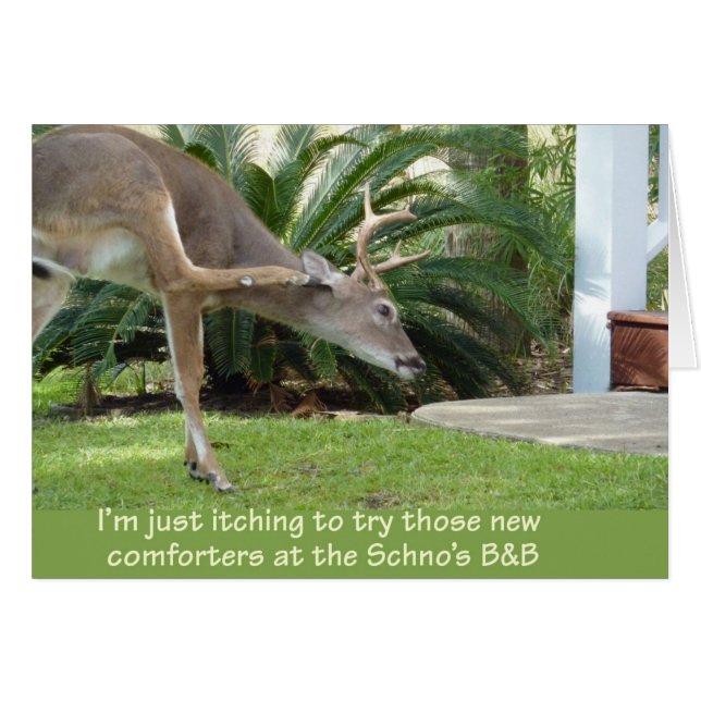 Deer met een jeuk (Voorkant Horizontaal)