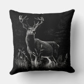 Deer met geweien per veld en boom kussen (Achterkant)