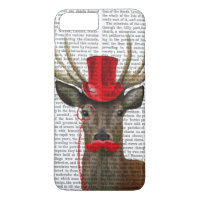 Deer met Red Top Hat en Mustache