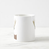 Deer met Red Top Hat en Mustache Koffiemok (Center)