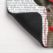 Deer met Red Top Hat en Mustache Muismat (Hoek)