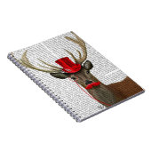Deer met Red Top Hat en Mustache Notitieboek (Rechterzijde)