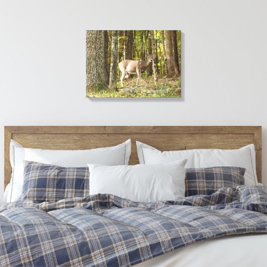 Deer mij canvas afdruk (Insitu (Slaapkamer))