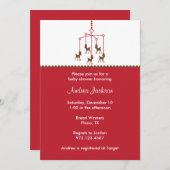 Deer Mobile Baby Shower Invitations (Devant / Derrière)