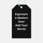 Deer Modern Artistic Design Cadeaulabel (Achterkant)