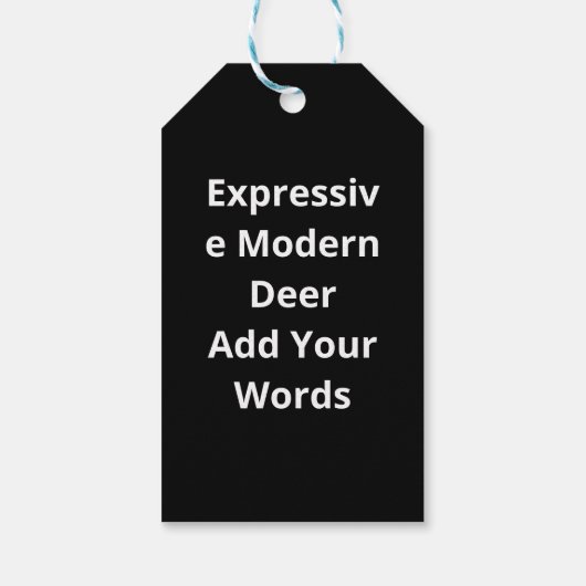 Deer Modern Artistic Design Cadeaulabel (Achterkant)