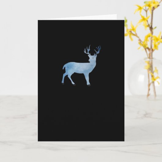Deer Modern Artistic Design Kaart (Gele Bloem)