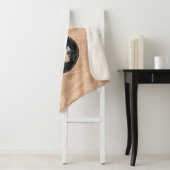 Deer Monogram Onderdruk Rustic Brown Kraft Paper Sherpa Deken (In situ)