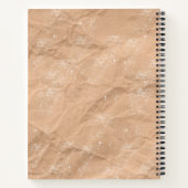 Deer Monogram Onderdruk Rustic Brown Kraft Sketch Notitieboek (Achterkant)