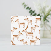 Deer Motif Design Animal Cute Carte postale (Debout devant)