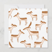 Deer Motif Design Animal Cute Carte postale (Dos)