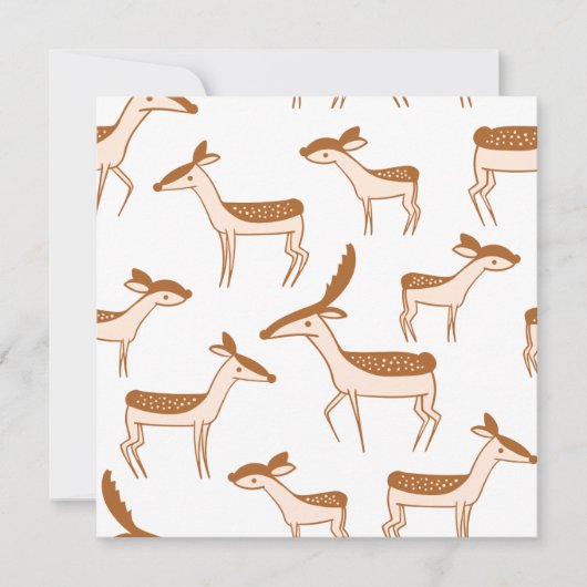 Deer Motif Design Animal Cute Carte postale (Devant)