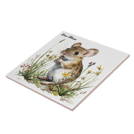 Deer Mouse Tegeltje (Zijkant)