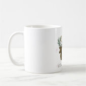 Deer Mug with Flower Antlers – Spring Coffee Cup (Gauche)