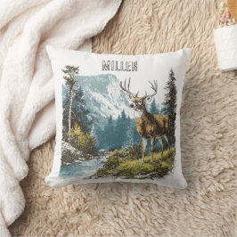 Deer Nature Throw Pillow Kussen