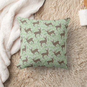 Deer on Green Natuur Pattern Kussen
