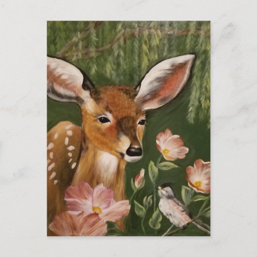 Deer Painting Briefkaart (Voorkant)