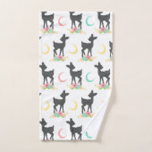 Deer Pattern, Baby Deer, Boho, Flowers, Moon Bad Handdoek (Handdoek)