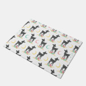 Deer Pattern, Baby Deer, Boho, Flowers, Moon Deurmat (Schuin)