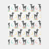 Deer Pattern, Baby Deer, Boho, Flowers, Moon Fleece Deken (Voorkant)