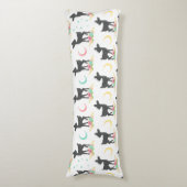 Deer Pattern, Baby Deer, Boho, Flowers, Moon Lichaamskussen (Voorkant Verticaal)