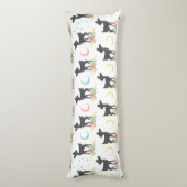 Deer Pattern, Baby Deer, Boho, Flowers, Moon Lichaamskussen (Achterkant (Verticaal))