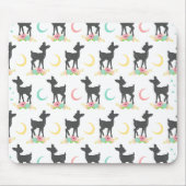 Deer Pattern, Baby Deer, Boho, Flowers, Moon Muismat (Voorkant)