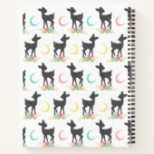 Deer Pattern, Baby Deer, Boho, Flowers, Moon Notitieboek (Achterkant)