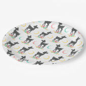 Deer Pattern, Baby Deer, Boho, Flowers, Moon Papieren Bordje (Gekanteld)