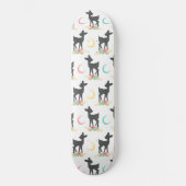 Deer Pattern, Baby Deer, Boho, Flowers, Moon Skateboard (Voorkant)