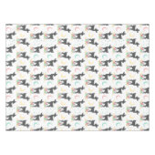 Deer Pattern, Baby Deer, Boho, Flowers, Moon Tafelkleed (Voorkant (Horizontaal))