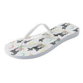 Deer Pattern, Baby Deer, Boho, Flowers, Moon Teenslippers (Schuin)