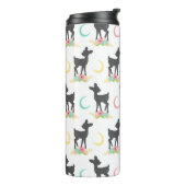 Deer Pattern, Baby Deer, Boho, Flowers, Moon Thermosbeker (Gedraaid links)