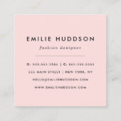 Deer Pattern, Baby Deer, Boho, Flowers, Moon Vierkante Visitekaartje (Achterkant)