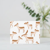 Deer Pattern Design Animal Cute Briefkaart (Staand voorkant)