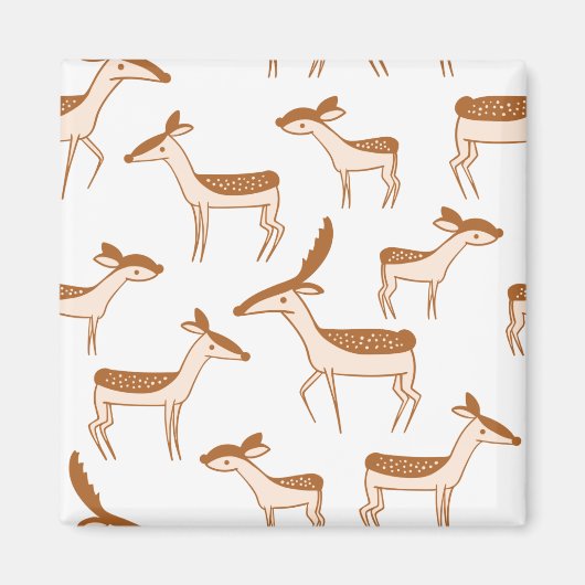 Deer Pattern Design Animal Cute Magneet (Voorkant)