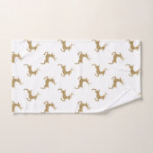 Deer Pattern in Faux Yellow Glitter Texture Bad Handdoek (Handdoek)