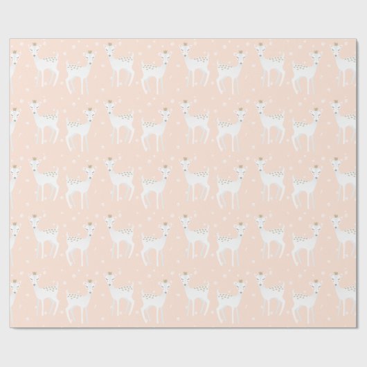 Deer Pattern - Kute Kerstmis Cadeaupapier (Vlak)