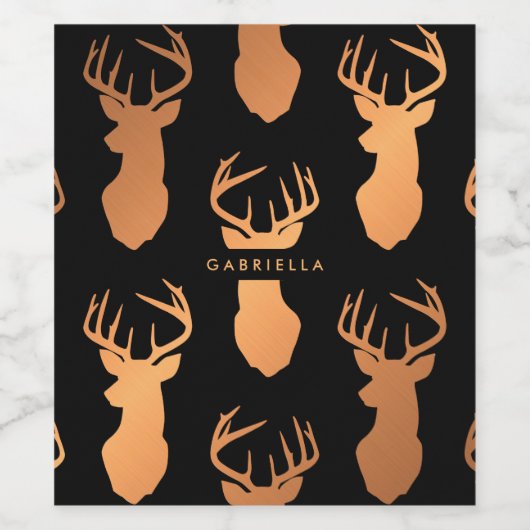 Deer Pattern Wijn Etiket (Enkel label)